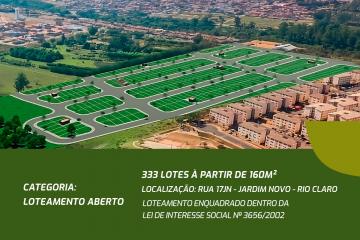 Lançamento Loteamento Jardim das Oliveiras no bairro Jardim Novo em Rio Claro-SP